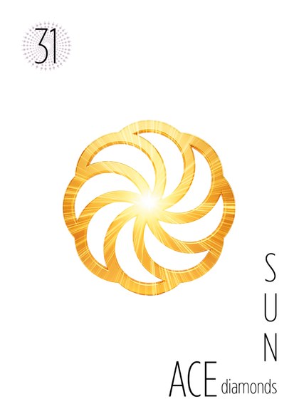 The Sun card from the Lyla Lenormand deck